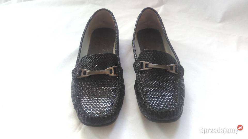 Buty czarne Mokasyny damskie r 375 stan Balerinki podlaskie Białystok