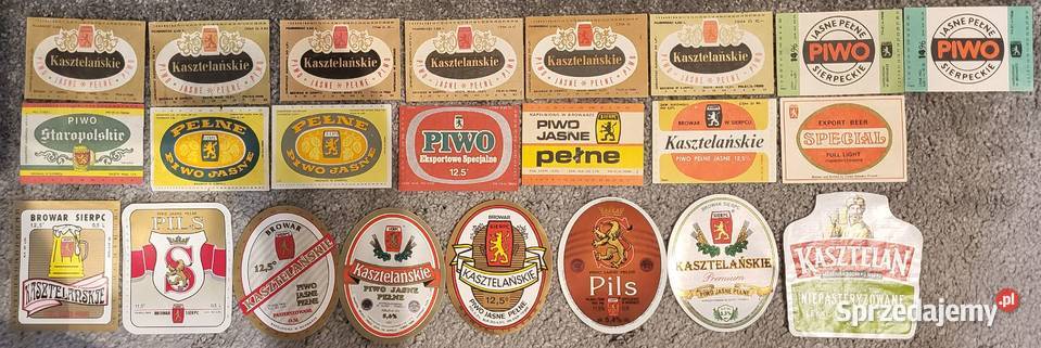 Etykiety piwne zestaw 359 etykiet polskie Ząbki