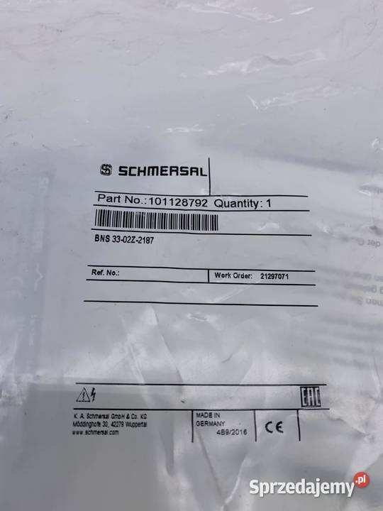 Schmersal BNS 3302z2187 101128792 Safety switch Warszawa
