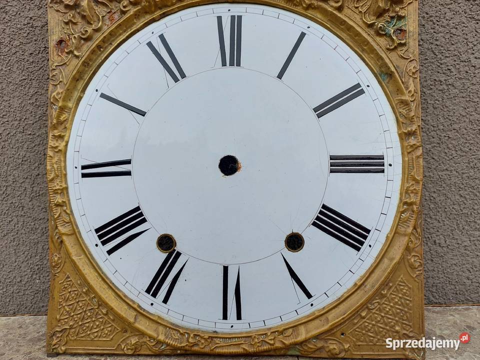 T127 Tarcza starego zegara comtoise otwory Antyki pomorskie Tczew sprzedam