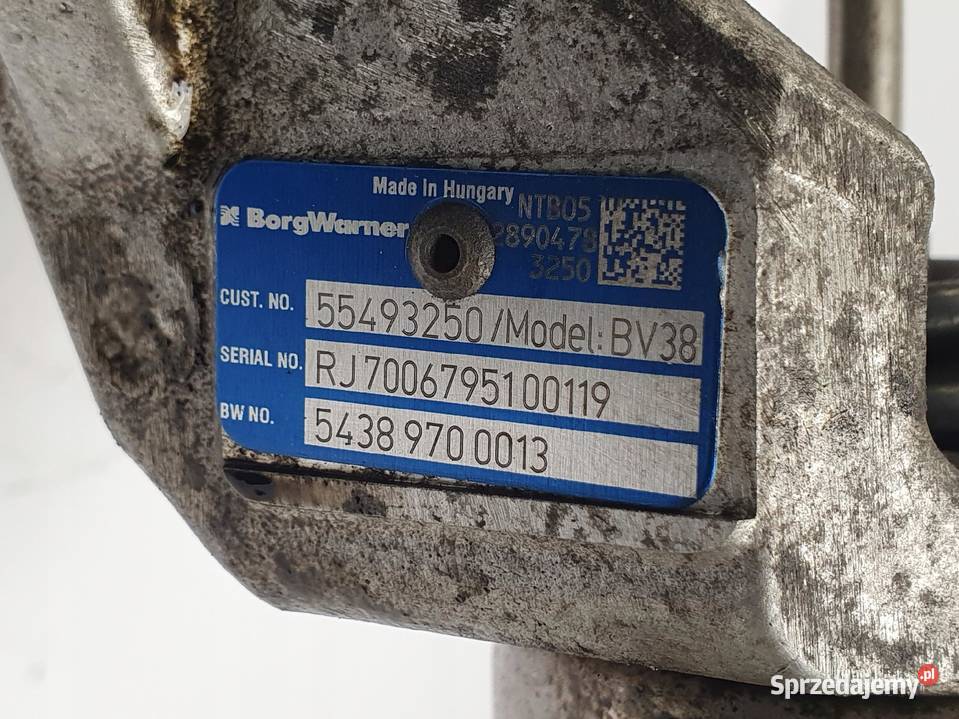 TURBOSPRĘŻARKA Opel Mokka 16 CDTI turbo 55493250 osobowe Turbosprężarki Chełm