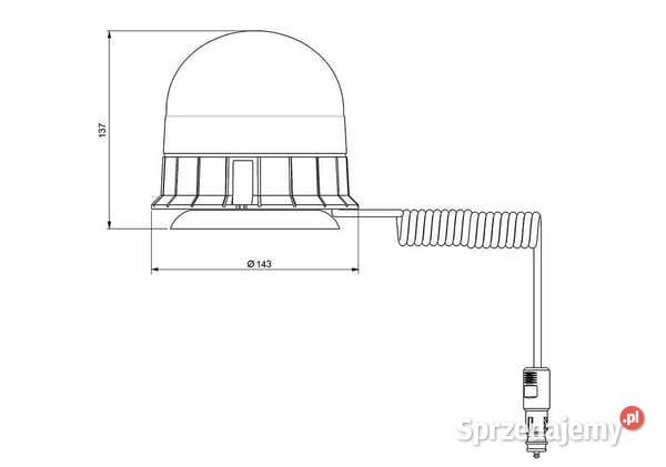 Lampa błyskowa LED 17W 1224V bursztynowa na Kamionna
