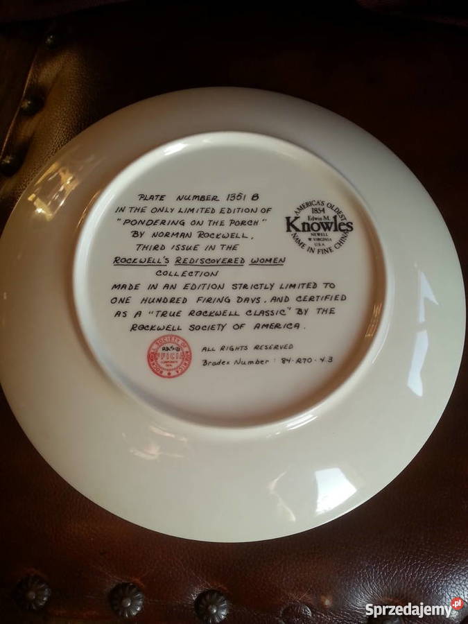 Talerz z limitowanej edycji Norman Rockwell