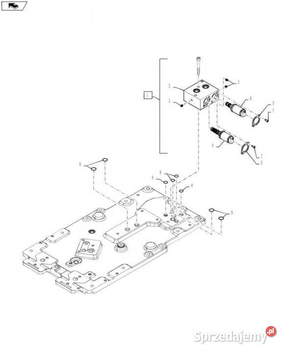 Holland T6090 T6070 Zawór 84335689 Jastrzębniki sprzedam
