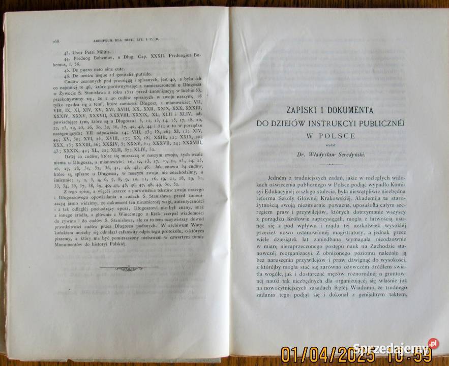 Archiwum do dziejów literatury i oświaty tom III Bychawka Trzecia