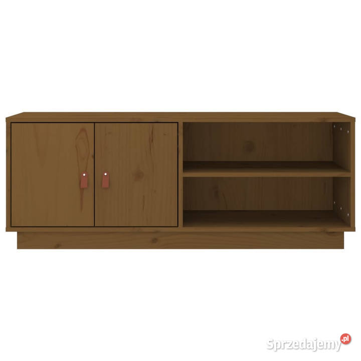 Szafka pod TV miodowy brąz 105x34x40 lite drewno Warszawa