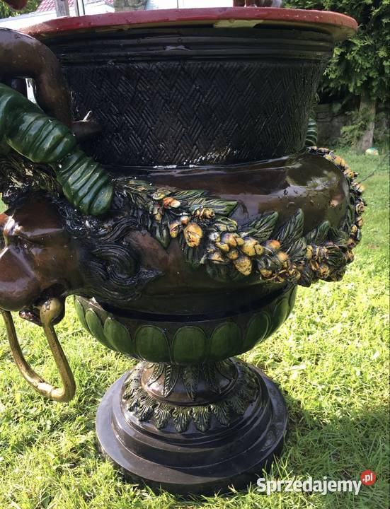 Wielka donica z brązu dzban Kłodzko