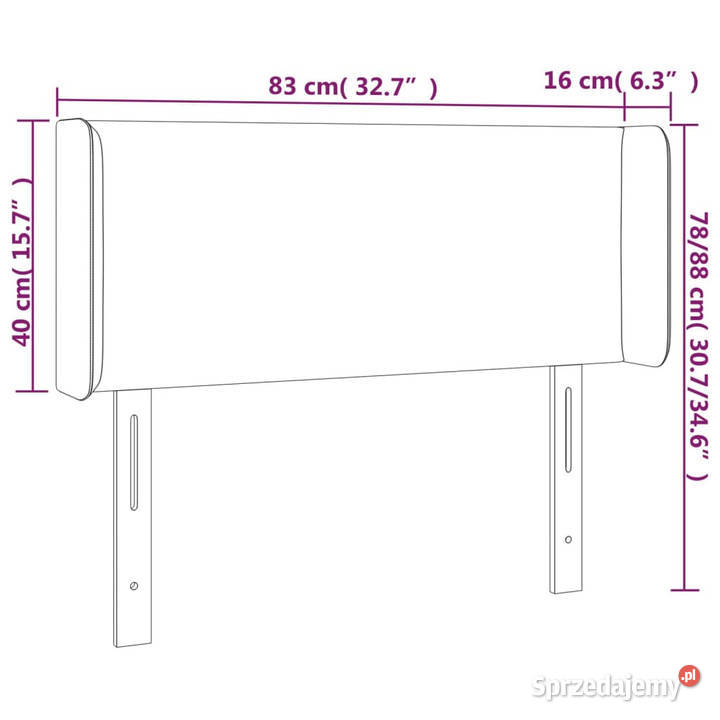 Zagłówek do łóżka z LED jasnoszary 83x16x7888 Warszawa sprzedam