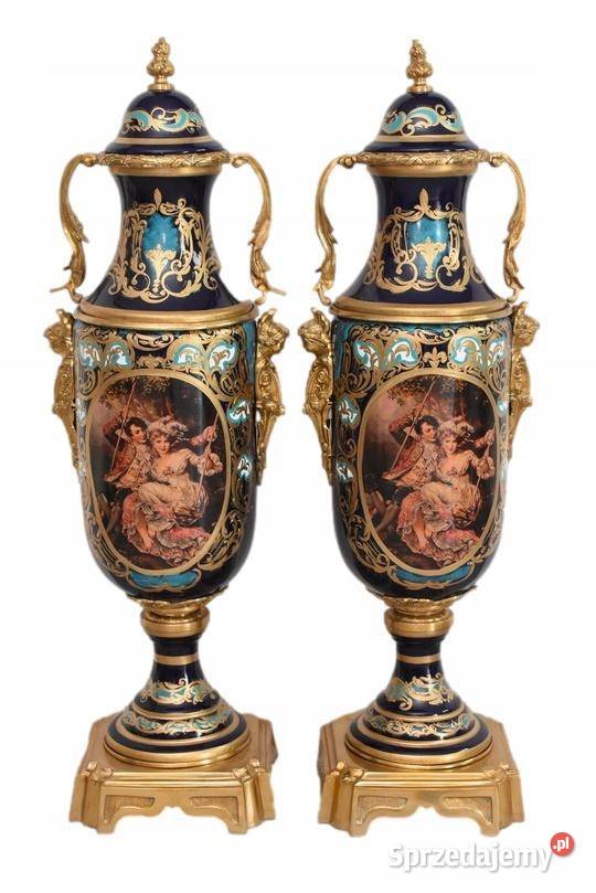 Francuski Zestaw Porcelanowy Wazy Amfora Amfory Kraków