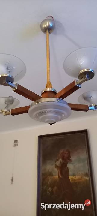 Pięcioramienny żyrandol w stylu Art Deco łódzkie Skierniewice