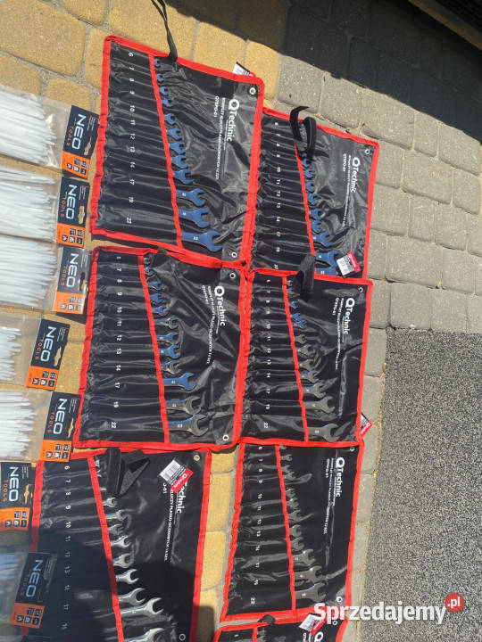 Zestaw NOWYCH narzędzi 8 kompletów kluczy płasko pełny VAT Ruda sprzedam