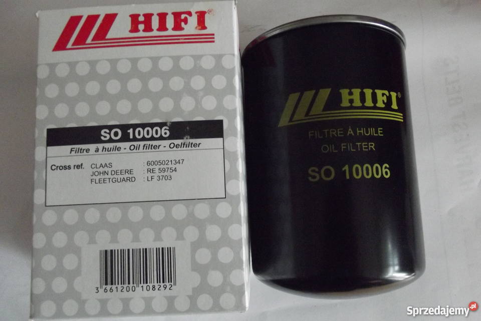 Filtr oleju SO 10006 CLAAS JOHN DEERE RENAULT Renault Parczew