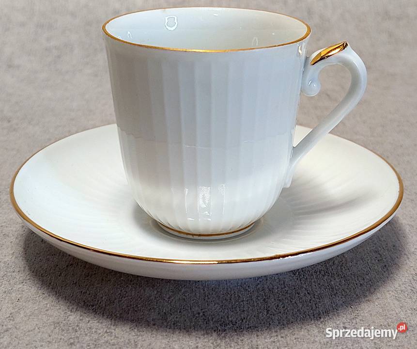 Hackefors Duet Subtelna Filiżanka Biała Złocenia Poznań