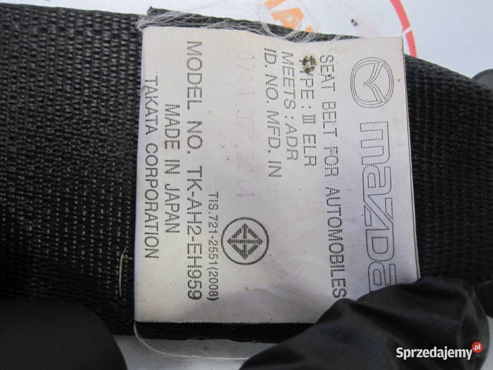 MAZDA 3 III 14r pas bezpieczeństwa prawy przód świętokrzyskie Kielce