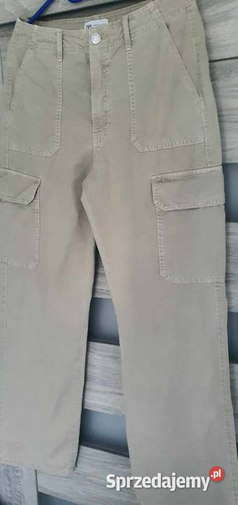 Zara spodnie cargo 36