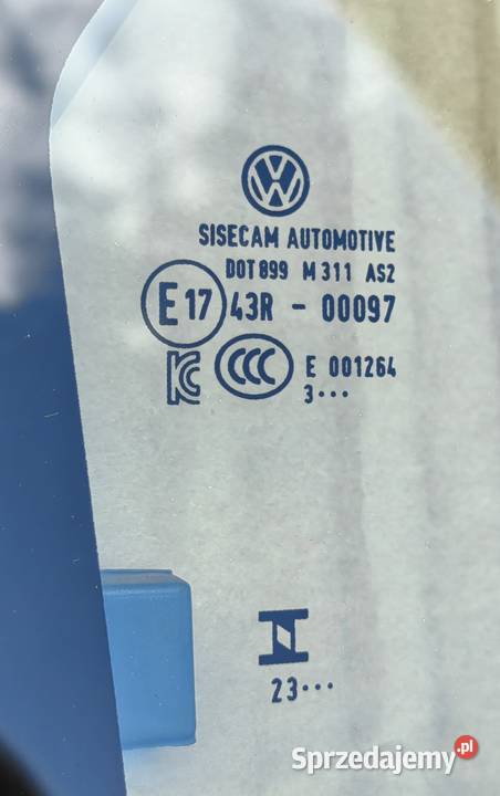 VW TROC SZYBA BOCZNA DRZWI PRAWY TYŁ 2GA845214H Rożnów