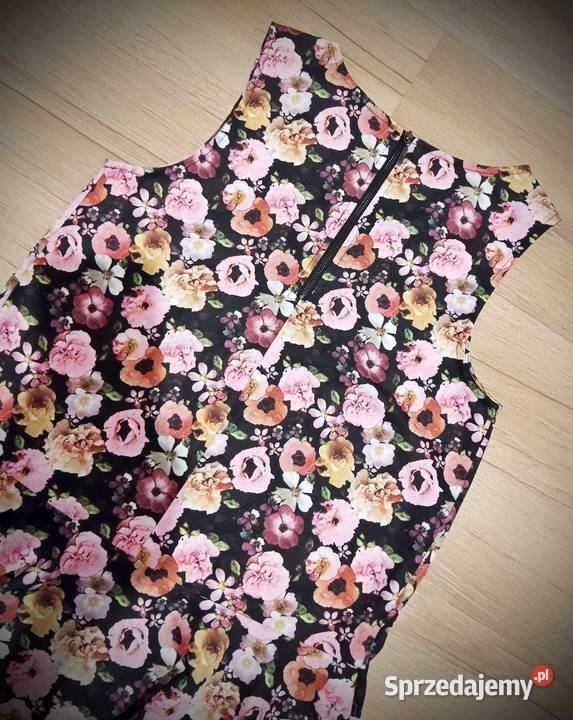 Bluzka bez rękawów w kwiaty HM rozmiar XS nowa Moda i Styl Nysa