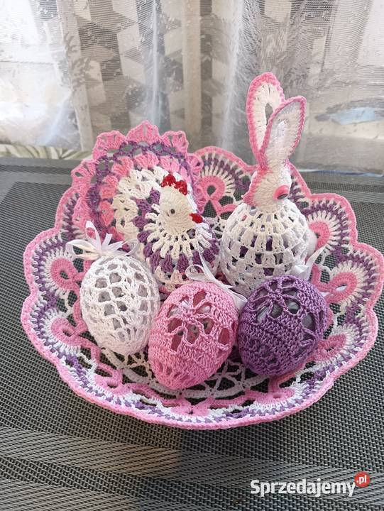 Stroik wielkanocny na szydełku lubelskie