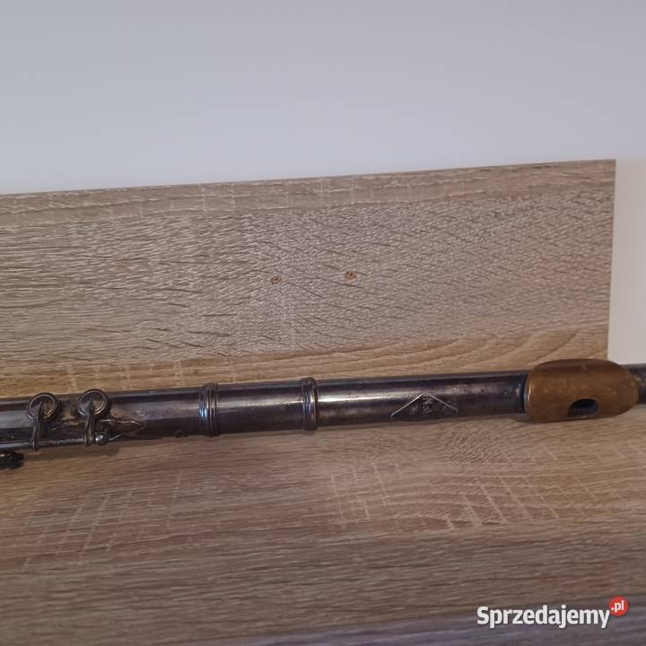 Stary zabytkowy flet z mosiadzu Lata 60 te