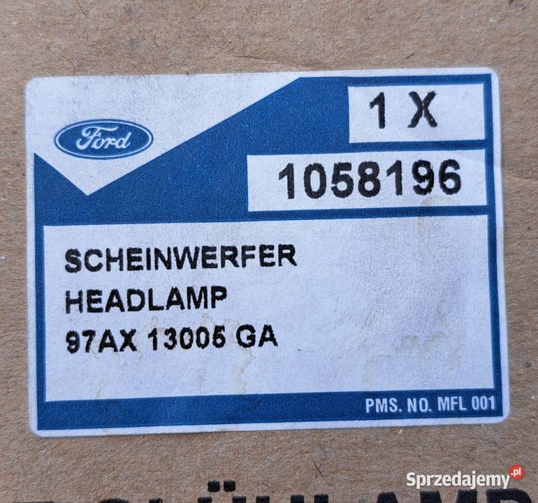 Lampy przód Ford EscortOrion