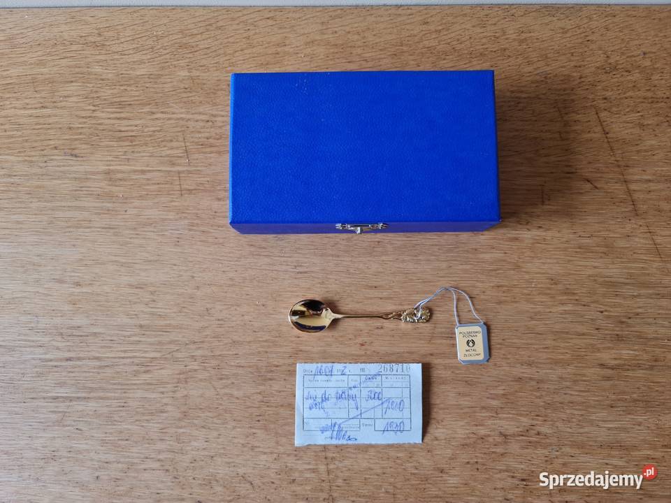 Łyżeczki do herbaty metal złocony Warszawa sprzedam