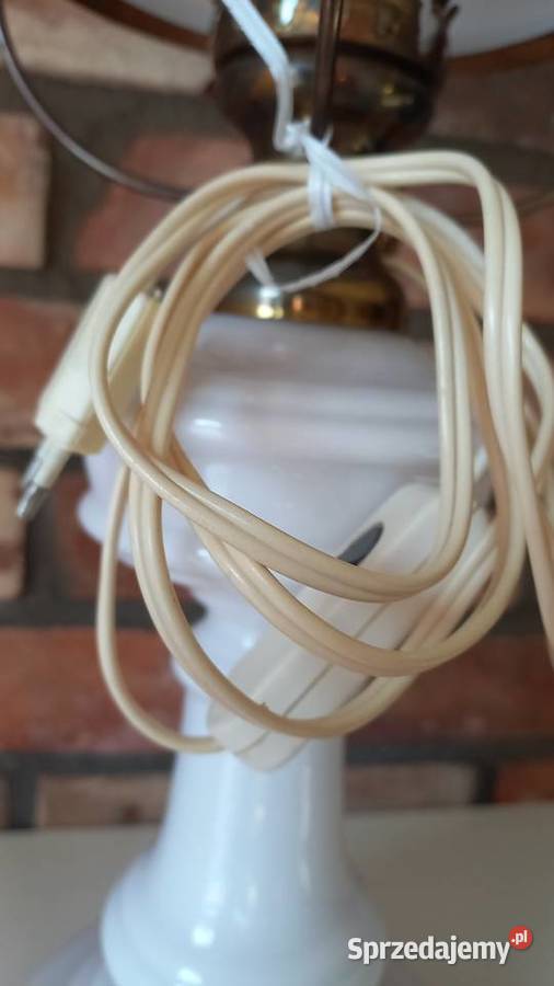 Lampka szklana biała Stołowa Gabinetowa Nocna zachodniopomorskie Gawroniec
