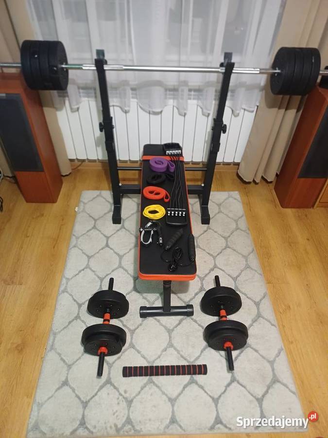 Ławka ławeczka do ćwiczeń Hantle gryf Orońsko