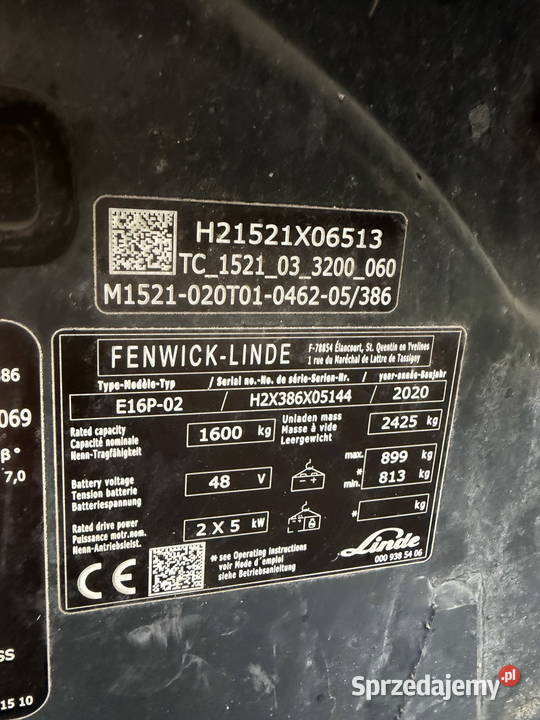 wózek widłowy elektryczny LINDE E16P02 EVO 1600 Linde Działoszyn