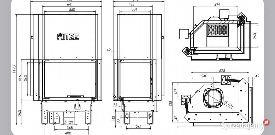 HITZE Wkład kominkowy ALBERO AL9RGHD Gniezno