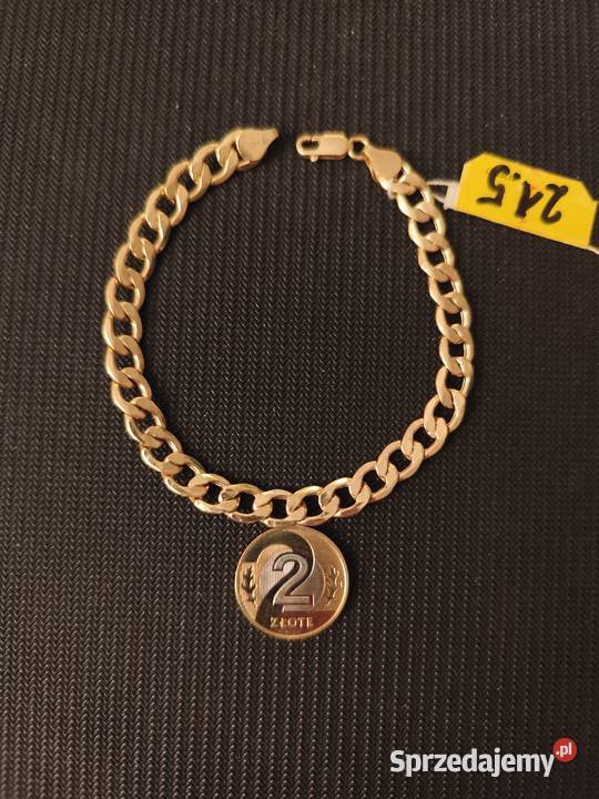 Złota bransoleta męska splot Pancerka świętokrzyskie Skarżysko-Kamienna