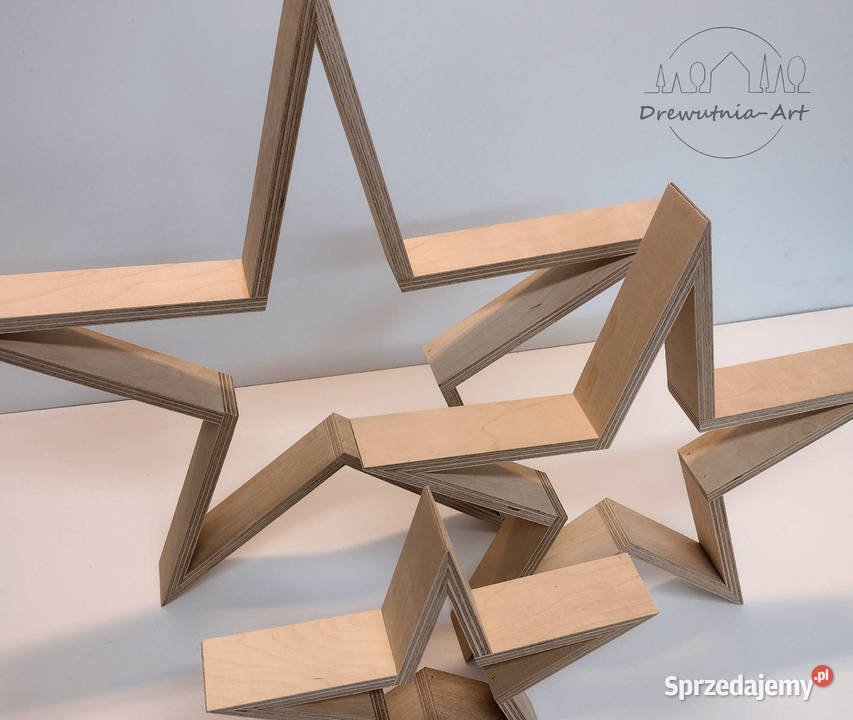 Gwiazda drewniana baza do ozdabiania kpl 3 41 Kraków