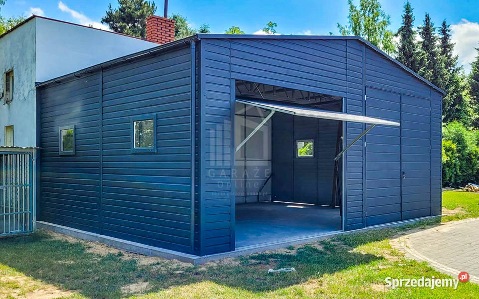 Garaż Blaszany 7x6m Brama Uchylna Brama Sopot