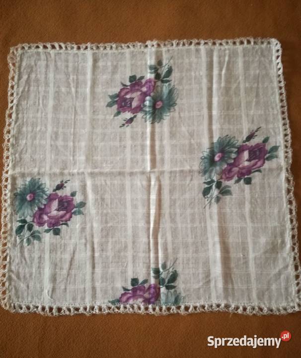 Chusteczka batystowa z koronką Dodatki łódzkie Łódź