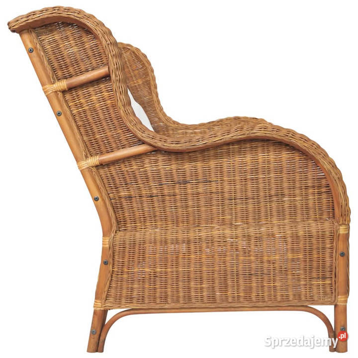 Sofa 2osobowa jasnobrązowa naturalny rattan i Warszawa