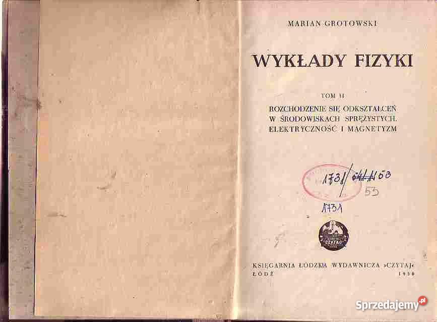 4780 WYKŁADY FIZYKI TOM II ROZCHODZENIE SIĘ ODKS Czyrna