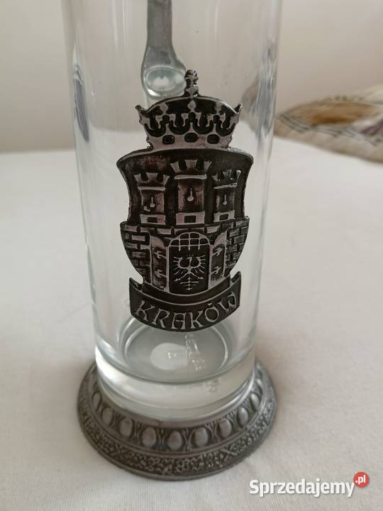 Kufel szklany z pokrywą Kłodzko sprzedam
