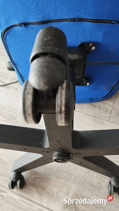 fotel krzesło obrotowe niebieskie Poznań sprzedam