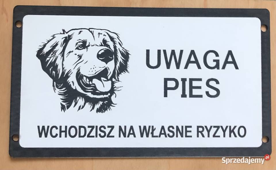 Tabliczki uwaga zły pies wszystkie rasy Brzeg