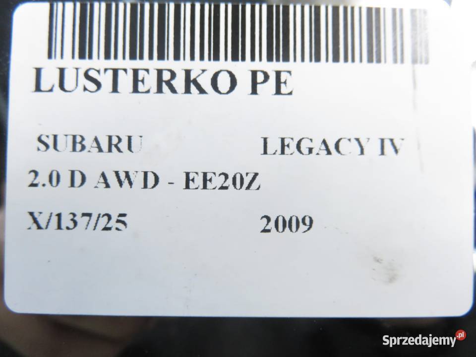 LUSTERKO PRAWE SUBARU LEGACY IV 65Z sprzedam
