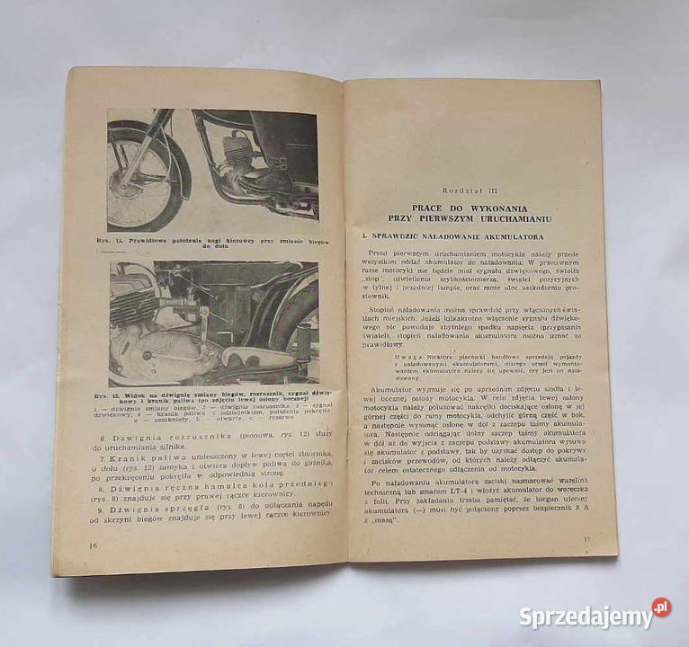 MOTOCYKL WSK TYP M06 B3 instrukcja obsługi Łódź