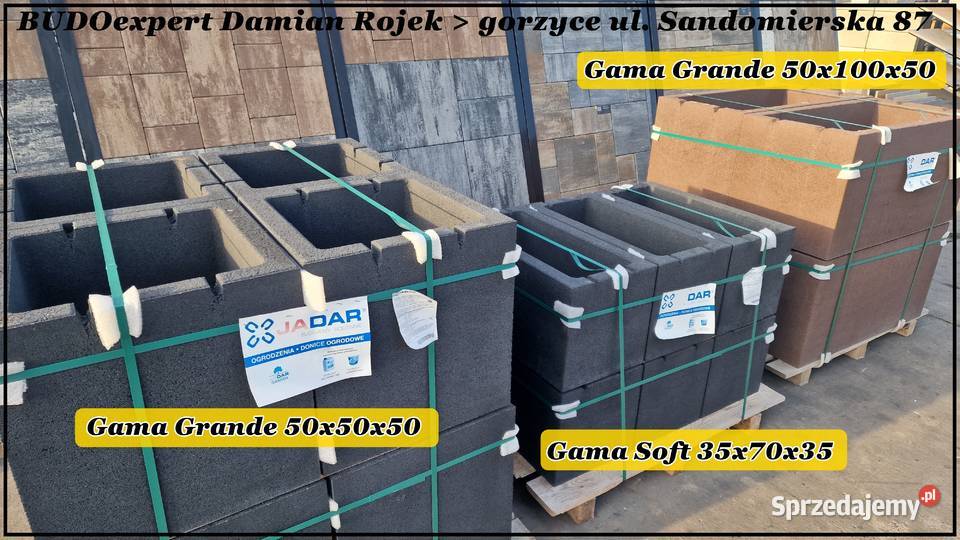 Nowoczesne betonowe DONICE ogrodowe Jadar Gama Gorzyce