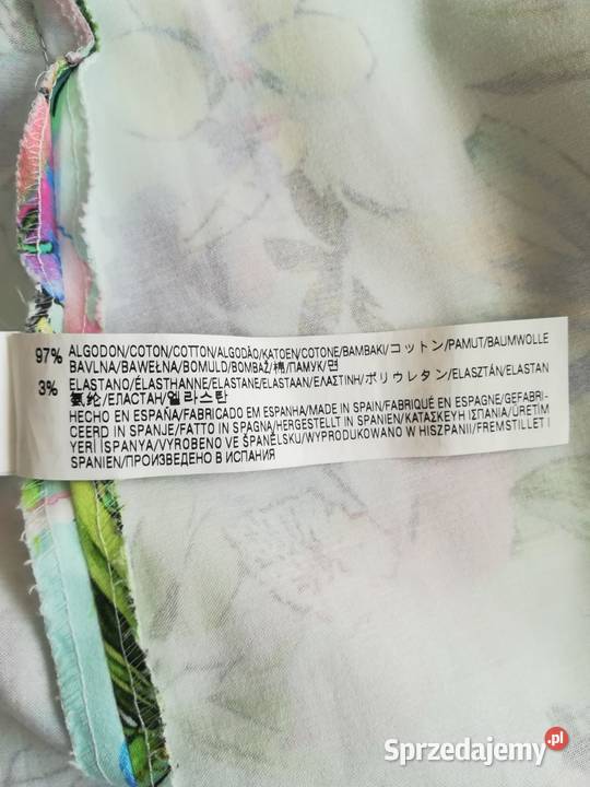 Zara Woman sukienka w kwiaty S bawełniana wielokolorowy Olsztyn