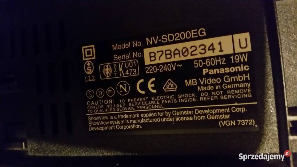 Magnetowid VHS PANASONIC NVSD200 lubelskie sprzedam
