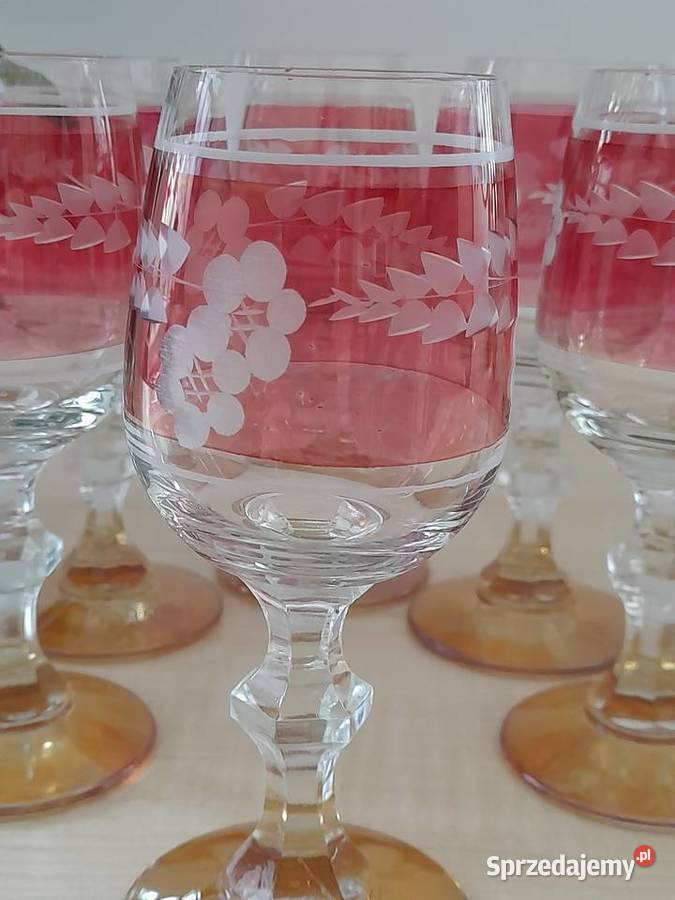 Kieliszki kryształowe Bohemia z czasów PRLu Bogatynia