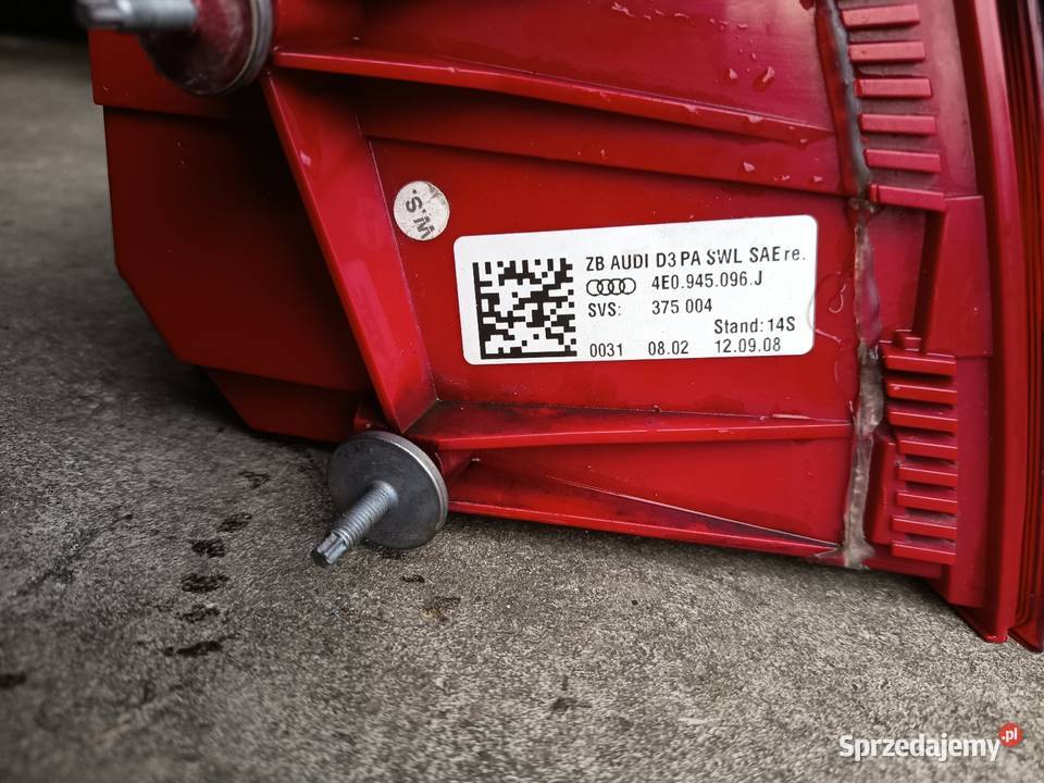 Lampy tył narożne USA Audi A8 S8 D3 4E0945095J Lubaczów sprzedam