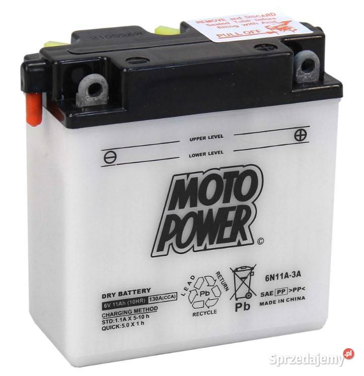 Akumulator motocyklowy Moto Power 6N11A3A 6V Motoryzacja Wałbrzych sprzedam