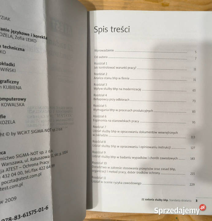 22 zadania służby bhp Lesław Zieliński Standardy Sosnowiec sprzedam