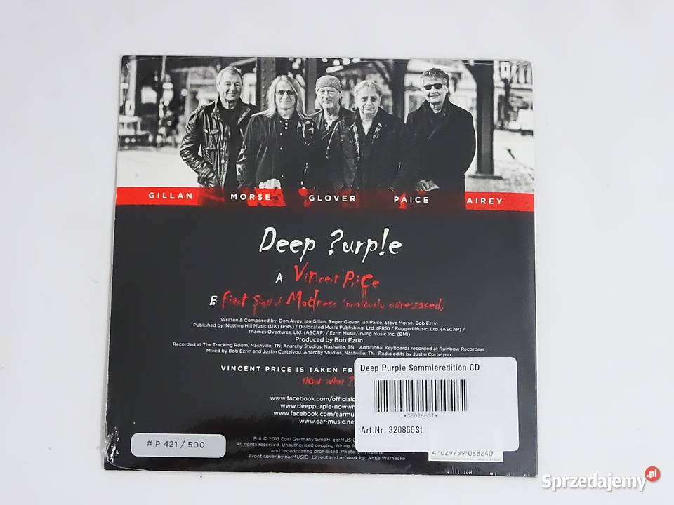 Deep Purple Vincent Vinyl 7 Limited Edition Biłgoraj sprzedam