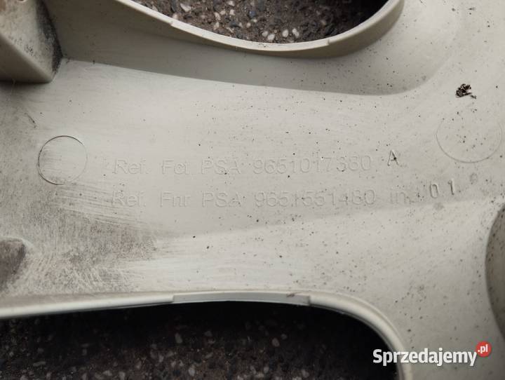 Kołpak Peugeot 15 Hobart 9651017389A pojedyncza Kołpaki Kamieniec sprzedam