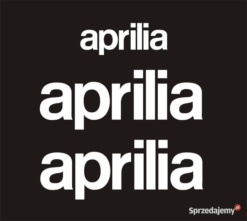 Aprilia białe naklejki na motocykl owiewka 15x45 Kraków sprzedam